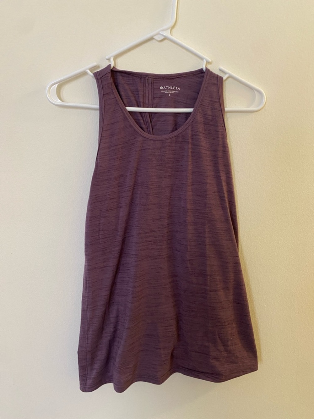 Athleta Heathered Plum Purple Scoop Neck Women's Workout Tank Small